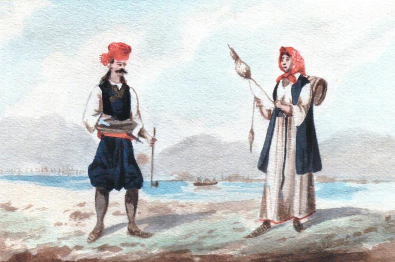 12.-Muškarac-i-žena-iz-kraja-Neretve,-Album-Nikole-Arsenovića,-1870-ih,-Etnografski-muzej-Beograd