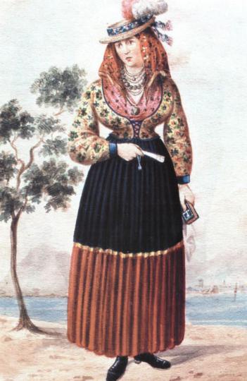 12.-Žena-iz-Orebića-s-poluotoka-Pelješca,-Album-Nikole-Arsenovića,-1870-ih,-Etnografski-muzej-u-Beogradu