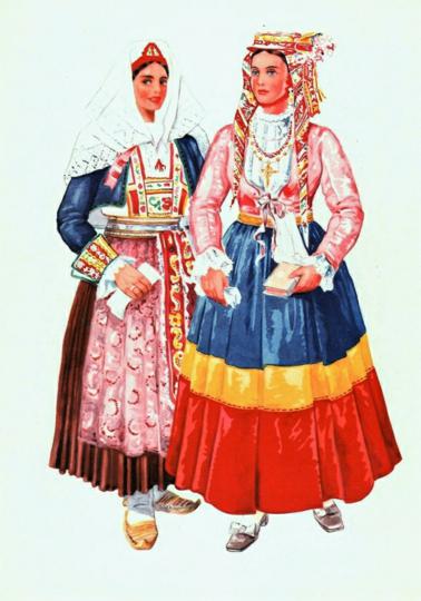 16.-Mljećka-i-Orebićka,-Narodne-nošnje-Jugoslavije,-I,-Vladimir-Kirin,-1954.