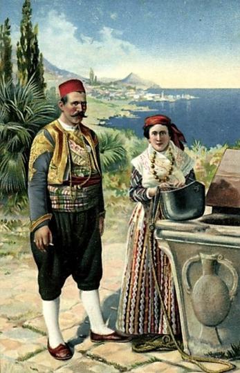 18.-Župljanin-i-Župka,-razglednica,-20.-st.