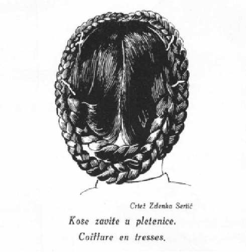 23.-Ženska-frizura-s-Mljeta,-crtež-Zdenka-Sertić,-Starinsko-ruho-na-otoku-Mljetu,-Branimir-Gušić,1930.