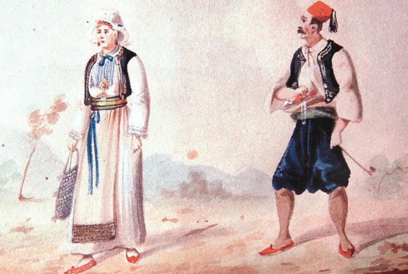 29.-Muž-i-žena,-Konavli,-Album-Nikole-Arsenovića,-1870-ih,-Etnografski-muzej-u-Beogradu