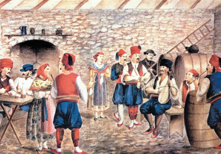 6.-Dalmatinski-guslar-pjeva-pjesmu-Boj-na-Kosovu,-Album-Nikole-Arsenovića,-1870-ih,-Etnografski-muzej-u-Beogradu