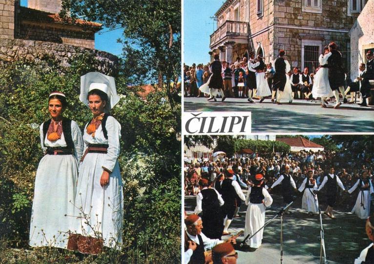 68.-Konavoska-narodna-nošnja,-razglednica,-1980-ih