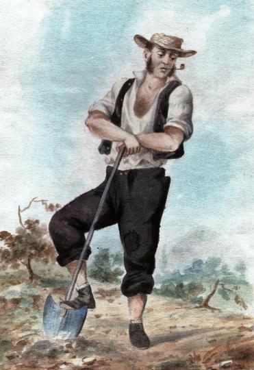 7.-Seljak-iz-Lumbarde-s-otoka-Korčule,-Album-Nikole-Arsenovića,-1870-ih,-Etnografski-muzej-Beograd